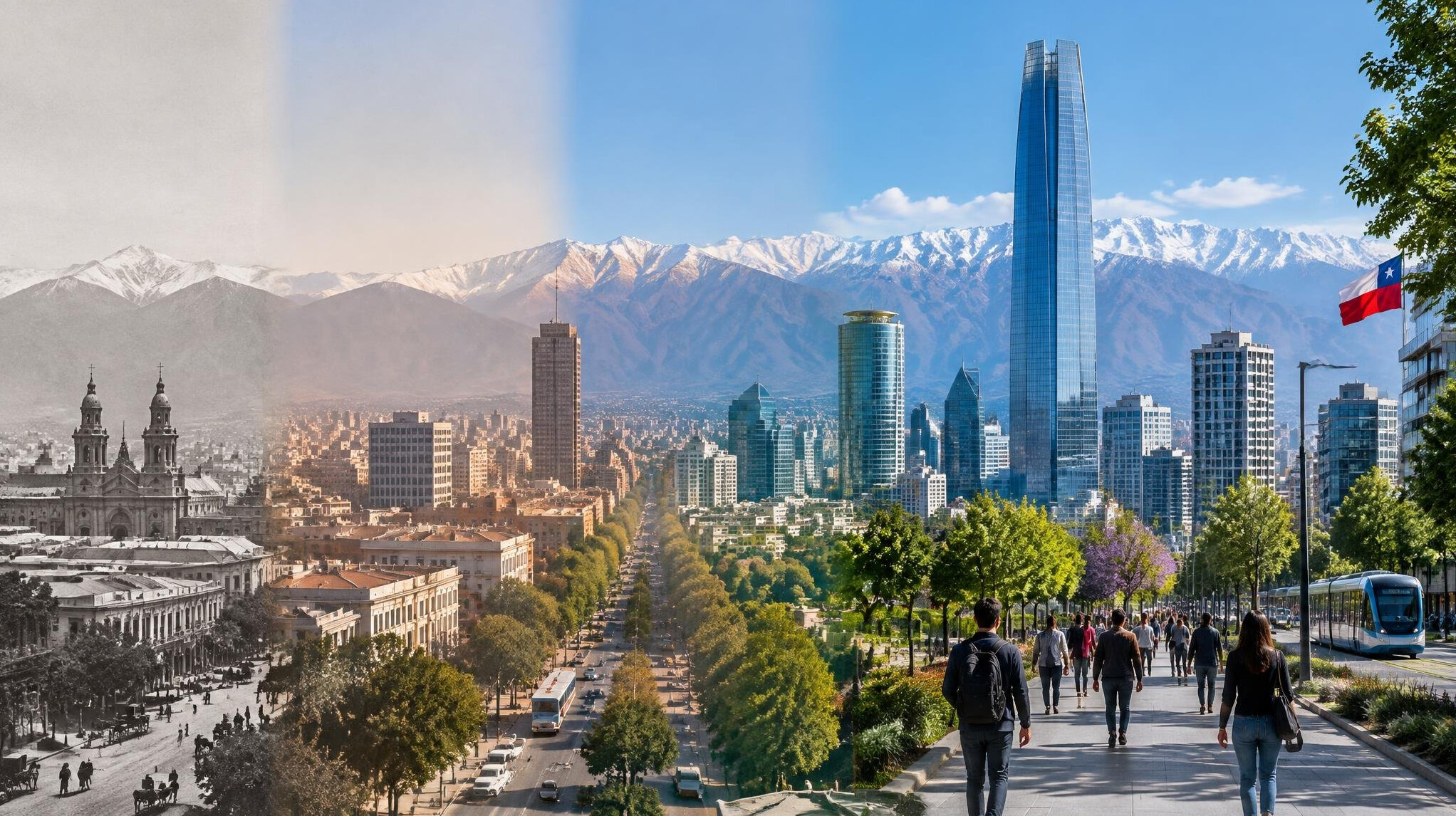 chile city skyline evolution